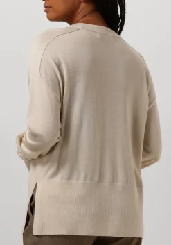 RUBY TUESDAY trui vallie soft round neck pullover high border beige Clearance