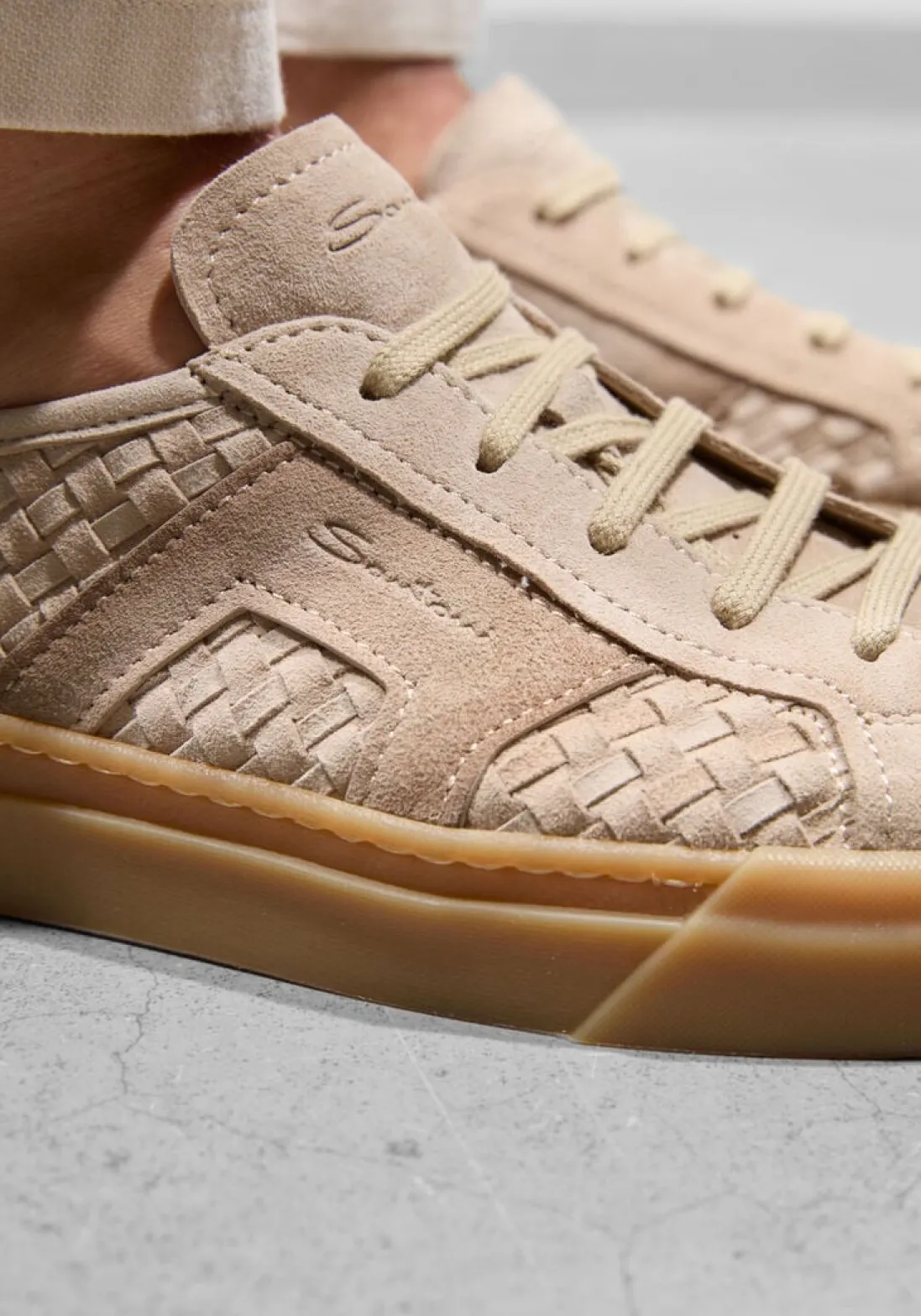 SANTONI sneakers dbs waver beige Discount