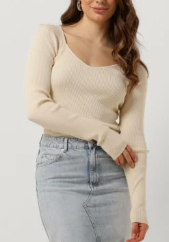 SECOND FEMALE trui solia knit v-neck beige Discount