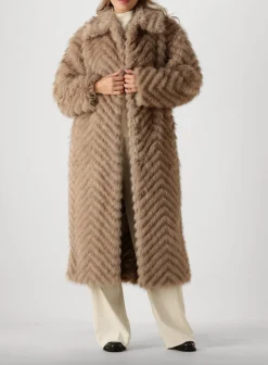 STAND STUDIO faux fur jas wynther coat beige Sale