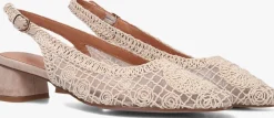 STEFANO LAURAN slingbacks d24059 beige New