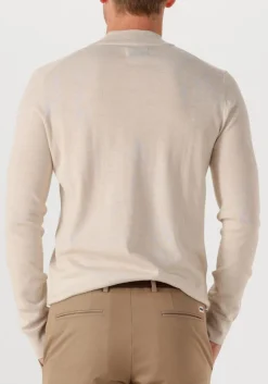 STEFANO LAURAN trui half zip anders beige