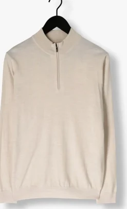 STEFANO LAURAN trui half zip anders beige