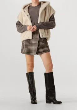STUDIO AR gilet olena faux mink beige Hot