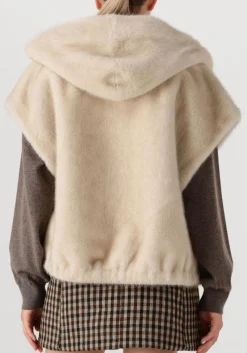 STUDIO AR gilet olena faux mink beige Hot