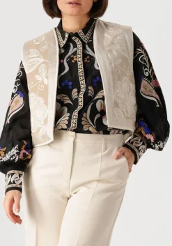 SUMMUM gilet gilet embroisered beige New