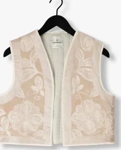 SUMMUM gilet gilet embroisered beige New