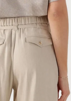 SUMMUM pantalon trousers wide linen blend twill beige Outlet