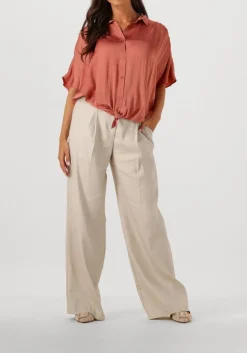 SUMMUM pantalon trousers wide linen blend twill beige Outlet