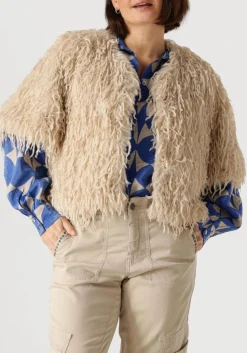 SUMMUM top shortsleeve jacket faux beige New