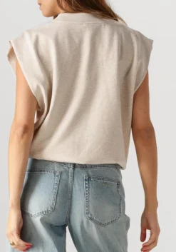 SUMMUM top sleeveless embellished sweatshirt beige Sale