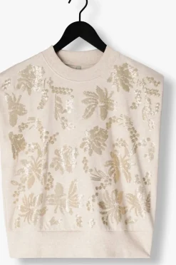 SUMMUM top sleeveless embellished sweatshirt beige Sale