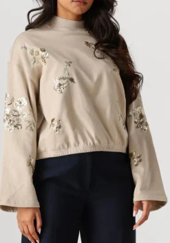 SUMMUM trui croped embellished beige Sale