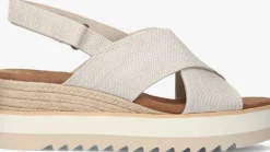 TOMS platte sandalen diana crossover beige Discount