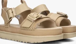 UGG platte sandalen w goldenstar villa beige Discount