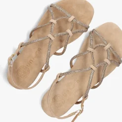 UNISA platte sandalen cooper beige Clearance