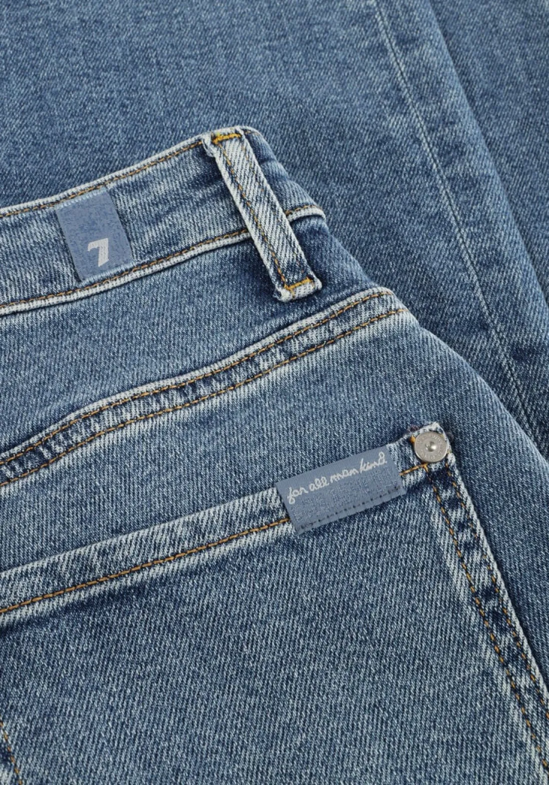 7 FOR ALL MANKIND e straight leg jeans calie straight fancy blauw Outlet