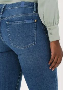 7 FOR ALL MANKIND e skinny jeans hw skinny crop blauw Outlet
