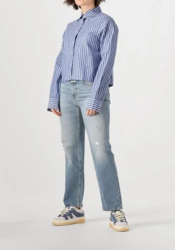 CLOSED e blouses cropped classic shirt blauw Sale