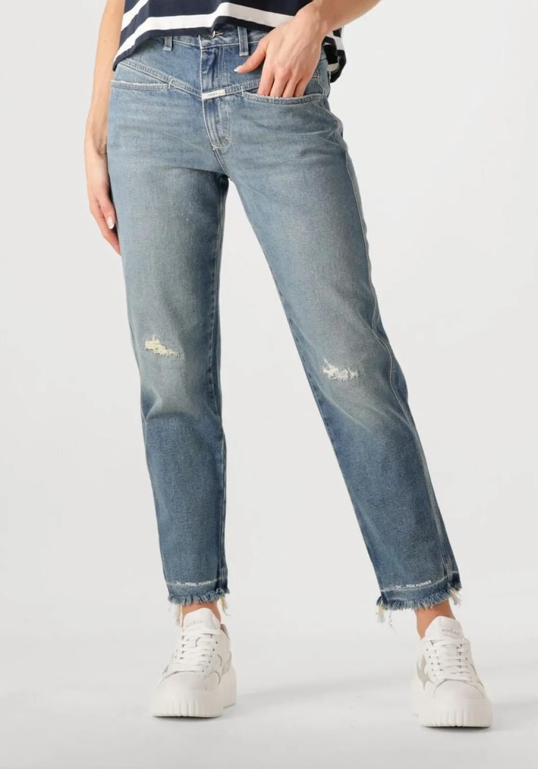 CLOSED e mom jeans pedal pusher blauw Discount