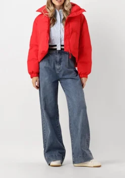 CO'COUTURE e blouses cotton crisp logo crop shirt blauw Sale