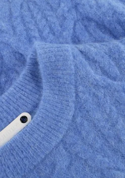 CO'COUTURE e trui benal cable o-knit blauw Outlet