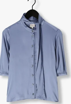 DANTE6 e blouses vaila silk scarf bow blouse blauw New