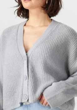 DANTE6 e vest utah cropped cardigan blauw Clearance