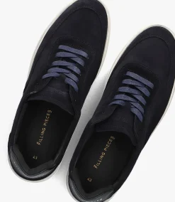 FILLING PIECES e lage sneakers lop top sue blauw Clearance