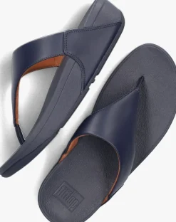 FITFLOP e slippers lulu leather toe-post blauw New
