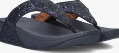 FITFLOP e teenslippers lulu glitter toe-post blauw Clearance