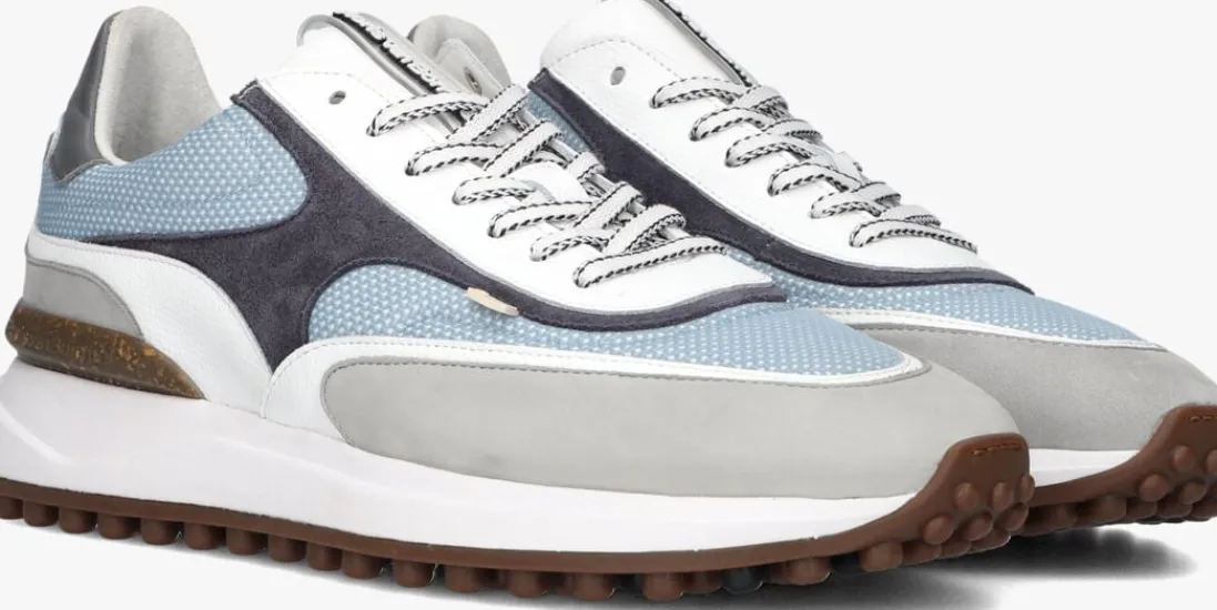 FLORIS VAN BOMMEL e lage sneakers sfm-10207 noppi blauw Clearance