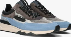 FLORIS VAN BOMMEL e lage sneakers sfm-10234 de zager blauw Hot