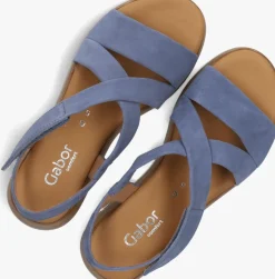 GABOR e platte sandalen 746 blauw Outlet
