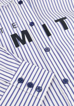 HAUTE L'AMITIÉ e haute l'amitié blouses stripe chest logo shirt blauw Discount