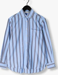 HAUTE L'AMITIÉ e haute l'amitié blouses button down stripe shirt blauw Discount