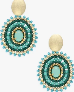 LOTT. GIOIELLI e sieraad ce si filled oval 3 rings w/ stone m blauw Discount