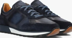 MAGNANNI e lage sneakers combi runner blauw Online