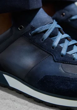 MAGNANNI e lage sneakers combi runner blauw Online