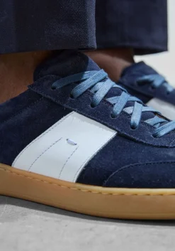 MAGNANNI e lage sneakers 25851 sue blauw Outlet