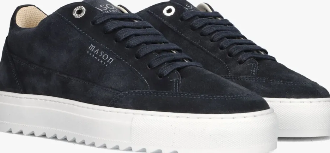 Mason Garments e lage sneakers tia nativo blauw New