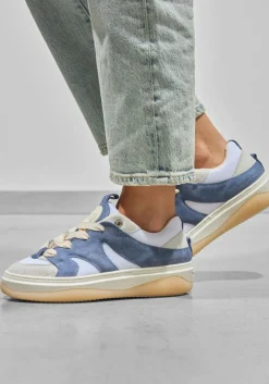 Mason Garments e lage sneakers venice tricolore blauw Sale