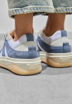 Mason Garments e lage sneakers venice tricolore blauw Sale