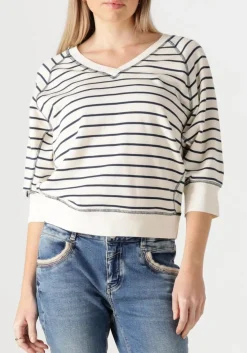 MOS MOSH e sweater mmmaggie stripe sweatshirt blauw Discount