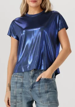 MOS MOSH e top mmnivola o-neck metallic tee blauw Sale