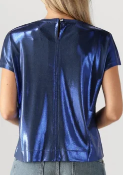 MOS MOSH e top mmnivola o-neck metallic tee blauw Sale