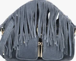 NÚNOO e núnoo schoudertas helena fringe suède blauw Hot