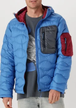 PEAK PERFORMANCE e gewatteerde jas helium utility down hood jacket men blauw Best