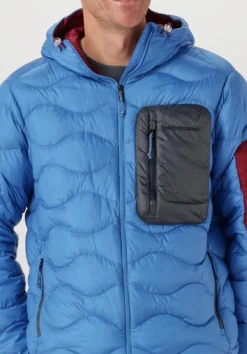PEAK PERFORMANCE e gewatteerde jas helium utility down hood jacket men blauw Best