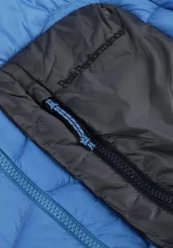 PEAK PERFORMANCE e gewatteerde jas helium utility down hood jacket men blauw Best